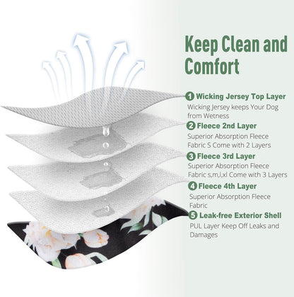 Premium female puppy diapers with leak proof exterior shell design