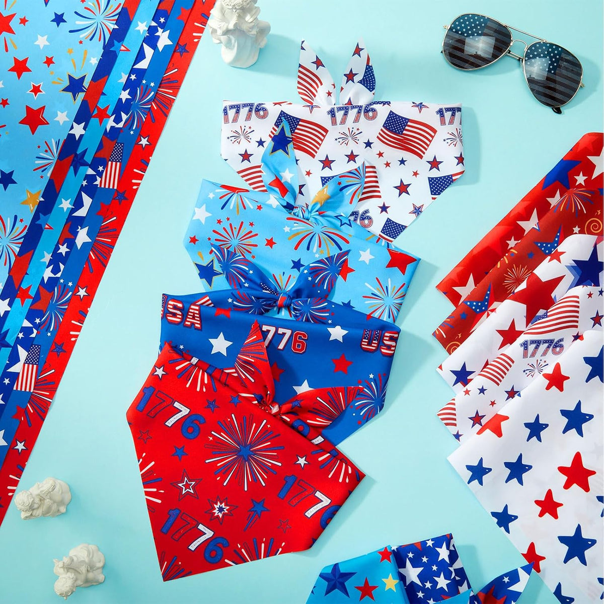 Detailed view of polyester fabric texture on Abbylike bandana