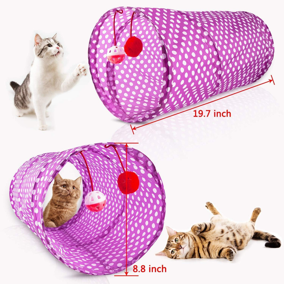 Interactive feather teaser wand and catnip plush fish toys for cats