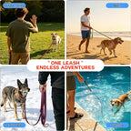 Wisedog burgundy ten feet dog training line highlighting the durable bronze buckle