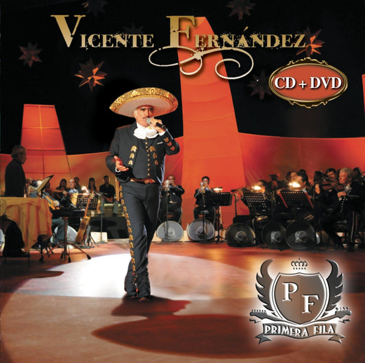 Vicente Fernandez Primera Fila front cover artwork showing the artist performing live