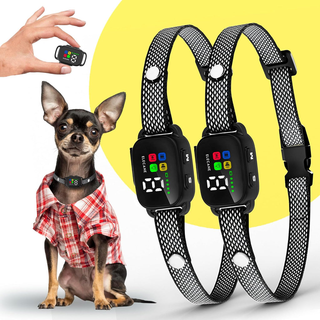 Tiny Bark Collar for Small Dogs 5-15 lbs and Puppies - No Shock Anti Barking Collar - Rechargeable Smart Collar for Dog Training with 7 Sensitivity Levels and 3 Beep&Vibration Modes (Black) - Image 10