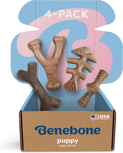 Benebone Puppy 2-Pack Dental Chew/Wishbone Durable Dog Chew Toys for Gentle Chewers, Real Bacon, Made in USA, Small - Image 15