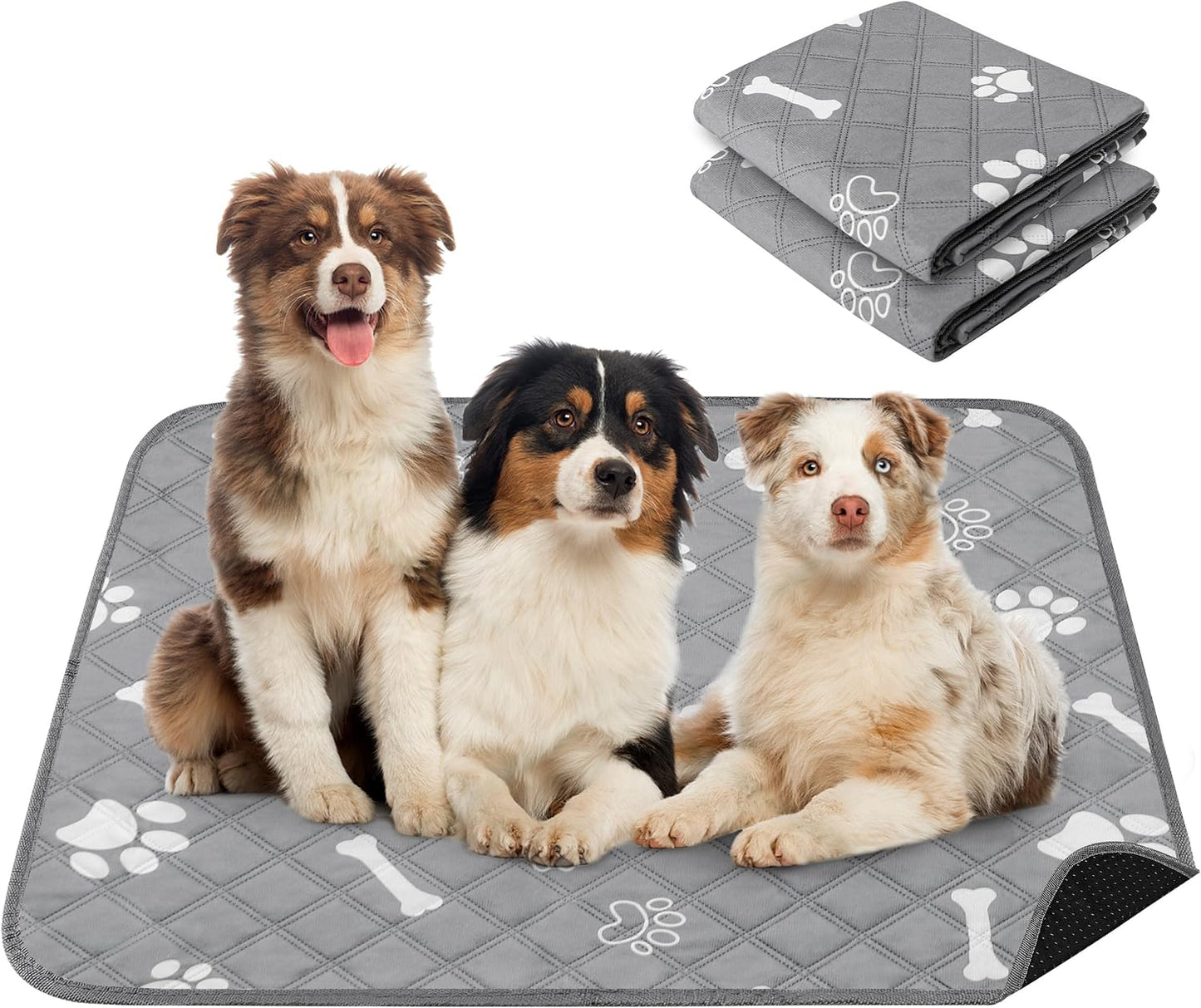 PatiencET Washable Pee Pads for Dogs, 18'' x 24" Reusable Puppy Pads with Super Absorbent for Pet Training, Housebreaking and Incontinence, 2 Pack Puppy Potty Pads with Waterproof Bottom - Image 14