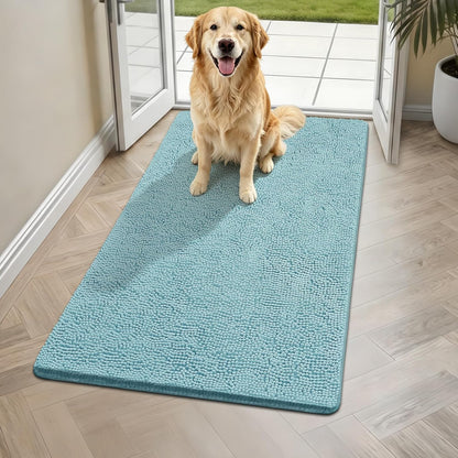 Clean floor area with Bcoimo cat mat at indoor entrance