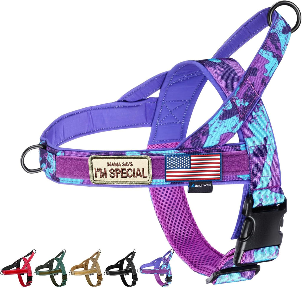 Annchwool No Pull Dog Harness with Soft Padded Handle,Reflective Strip Escape Proof and Quick Fit to Adjust Dog Harness,Easy for Training Walking for Small & Medium and Large Dogs(Brown,L) - Image 12