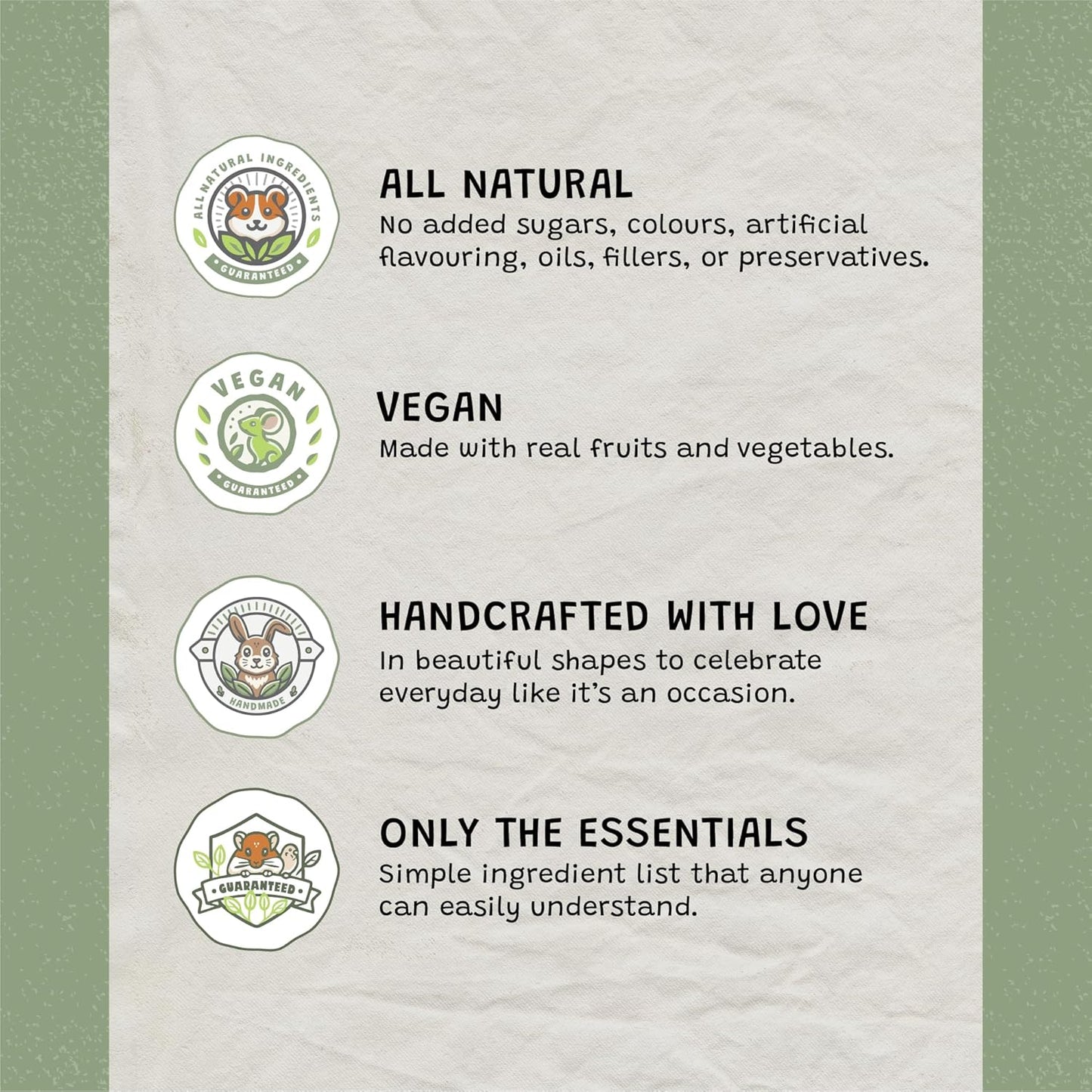 Organic high fiber forage pops for rabbit and hamster dental health enrichment