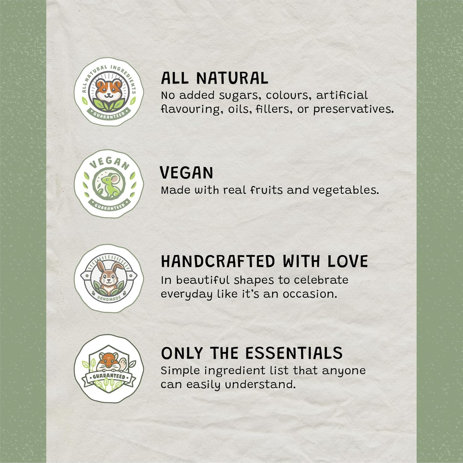 Organic high fiber forage pops for rabbit and hamster dental health enrichment