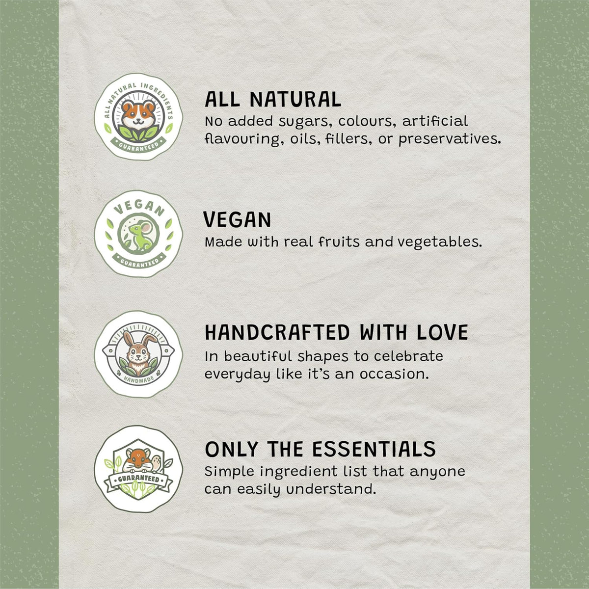 Organic high fiber forage pops for rabbit and hamster dental health enrichment