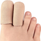 Bukihome 8 Piece Toe Protectors front view showing fabric sleeve surface