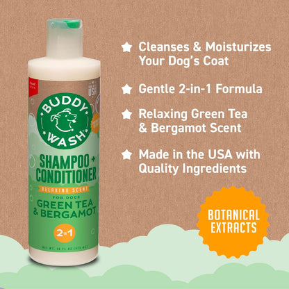 Natural herb infused calming dog shampoo for sensitive skin care