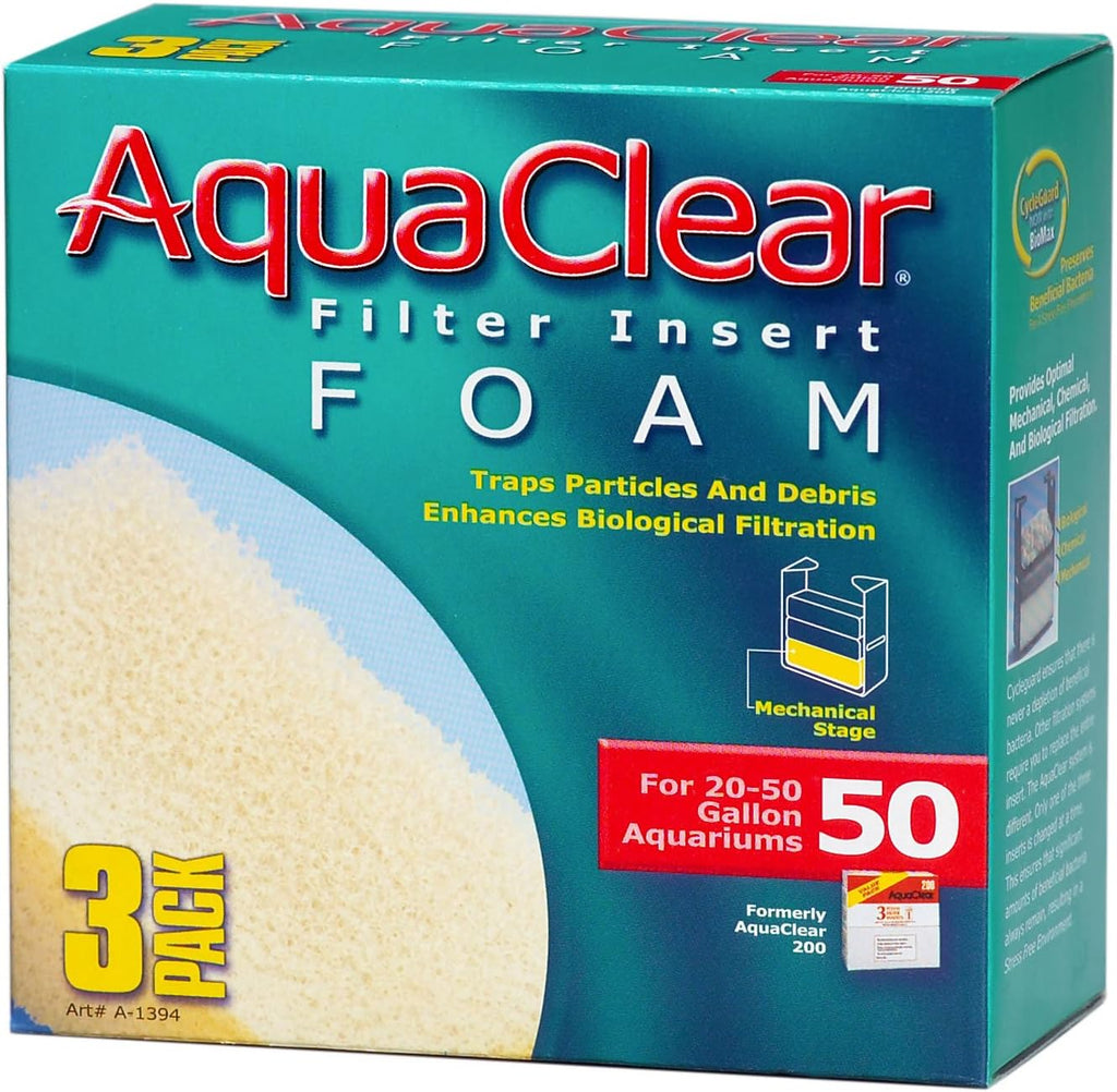 Aquaclear foam filter inserts front view packaging