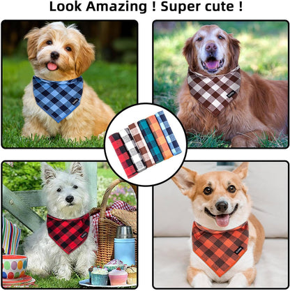 Gofshy machine washable blue and black puppy neckwear being folded diagonally