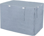 Side angle of the JUNZAN 48 inch puppy kennel protector showing mesh ventilation windows.