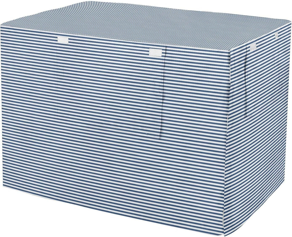 Side angle of the JUNZAN 48 inch puppy kennel protector showing mesh ventilation windows.