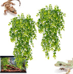 Rainflow artificial hanging plants front view for reptile habitats