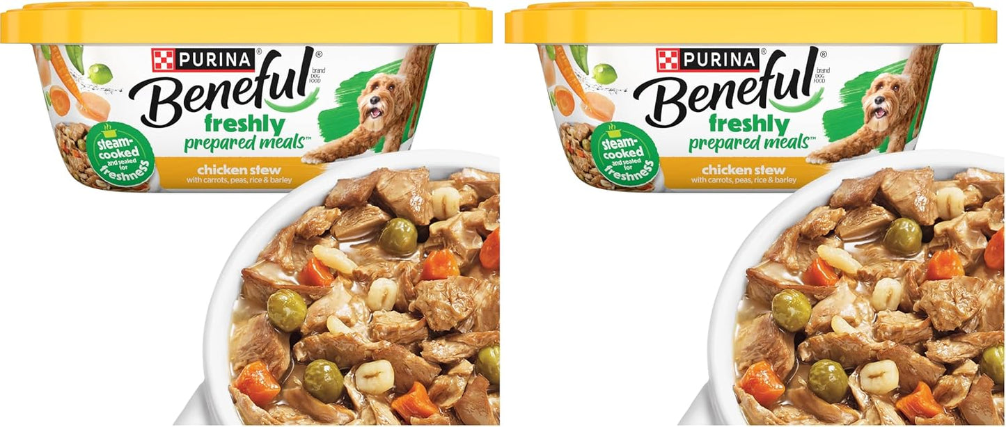 Purina Beneful Wet Dog Food Freshly Prepared Meals Beef Stew with Peas, Carrots, Rice, and Barley - (Pack of 8) 10 oz. Tubs - Image 14