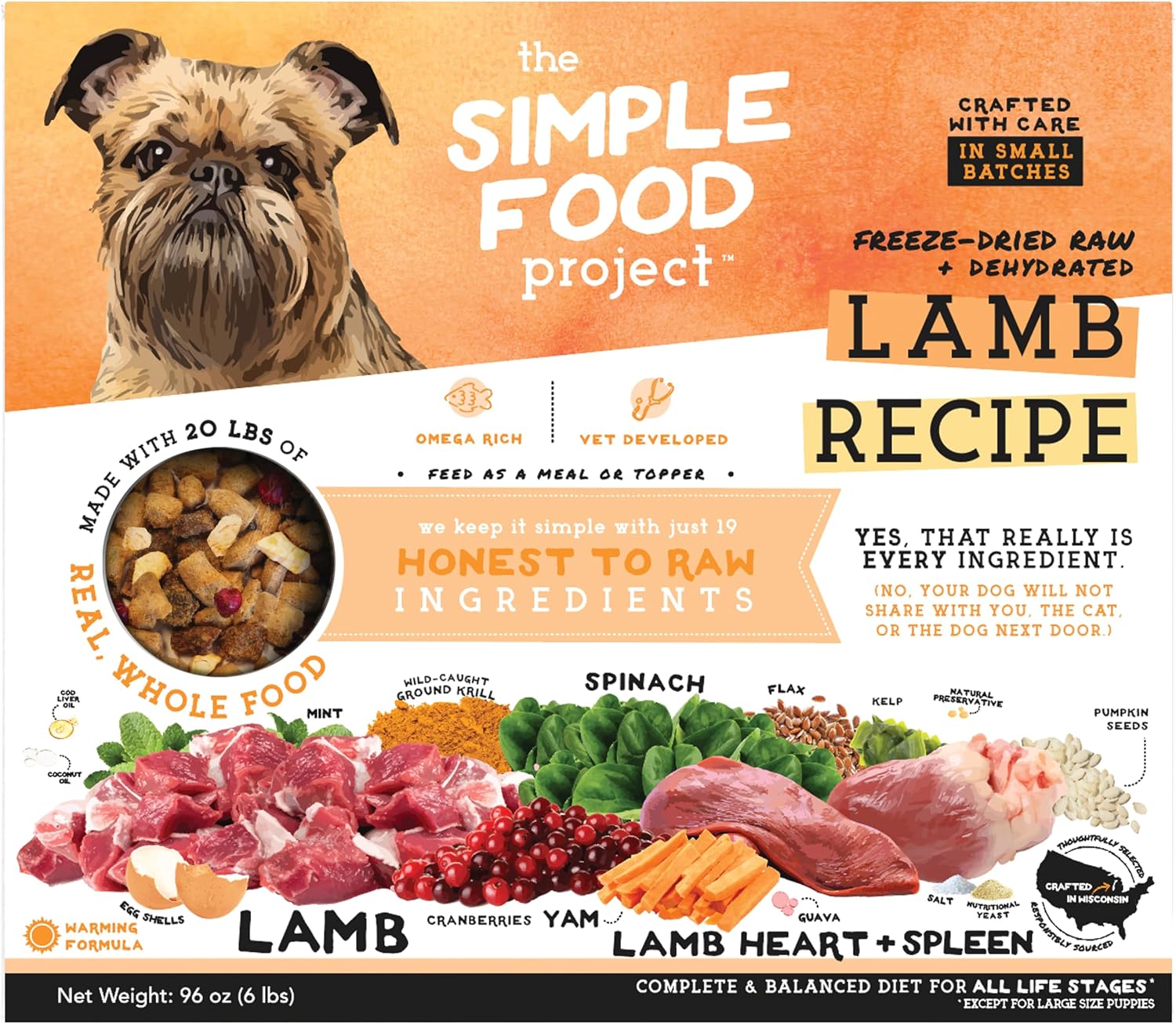 Simple Food Project - Beef & Salmon Recipe - Freeze Dried Raw Food for Dogs - 48oz - Image 10