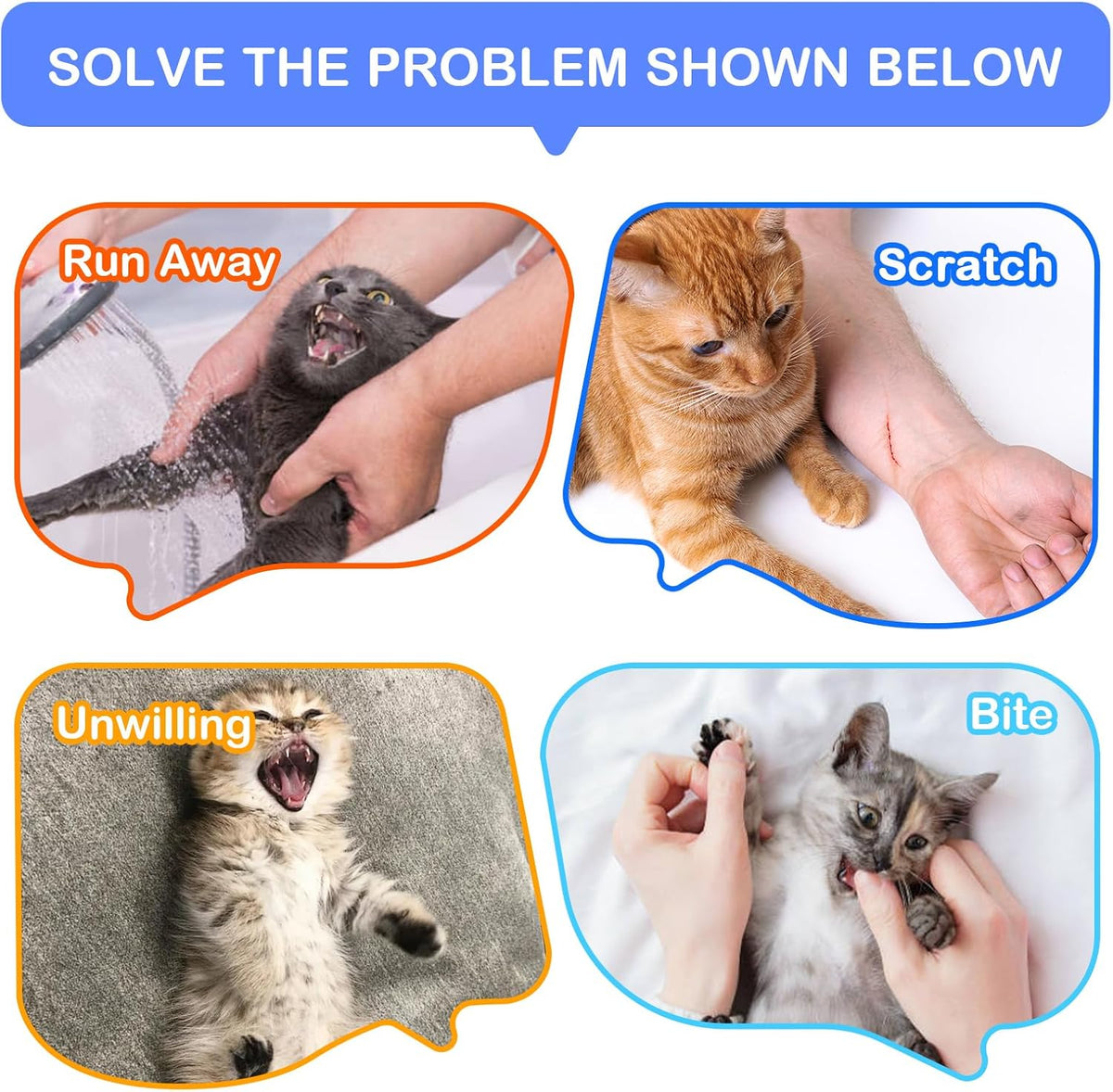Breathable polyester mesh cat restraint jacket for safe nail trimming