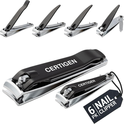 Certigen nail clippers set 6 piece front view