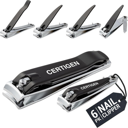Certigen nail clippers set 6 piece front view