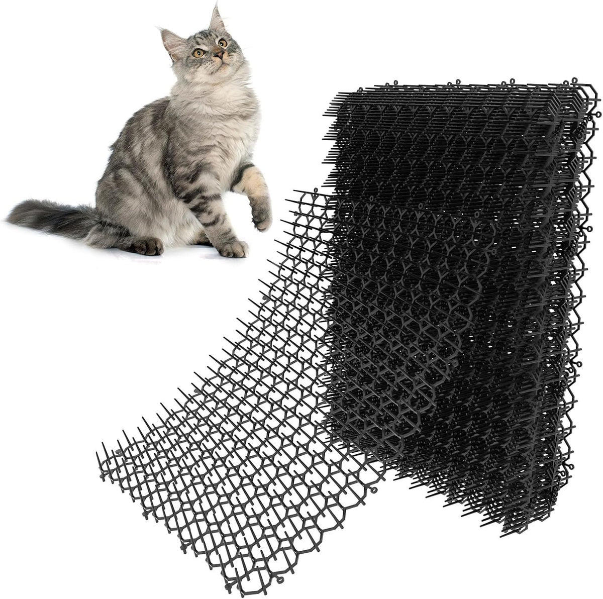 Hmyomina 12 pack cat scat mat with spikes front view