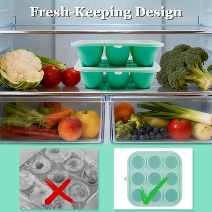Close up of 9 cavity dog treat silicone mold tray