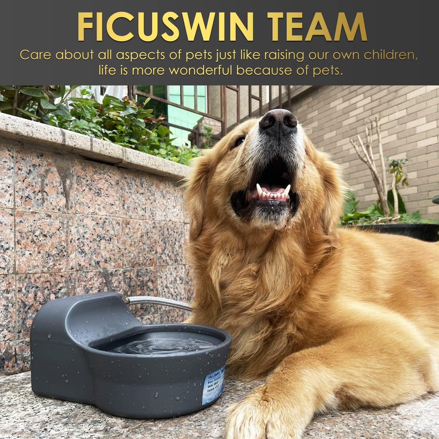 Heavy duty heavy plastic automatic waterer bowl for large dogs and farm animals.