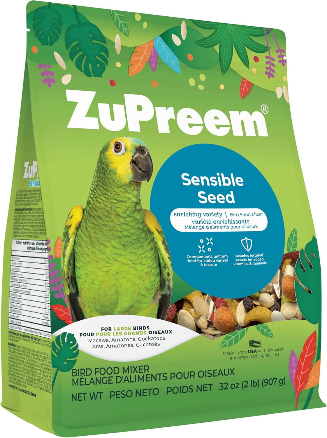 ZuPreem FruitBlend Bird Pellets, Daily Bird Food for Amazon, Cockatoo, Macaw, Core Nutrition for Large Birds, Made in USA, Pellets for Large Birds, Macaw Food (L, 3.5 lbs) - Image 14
