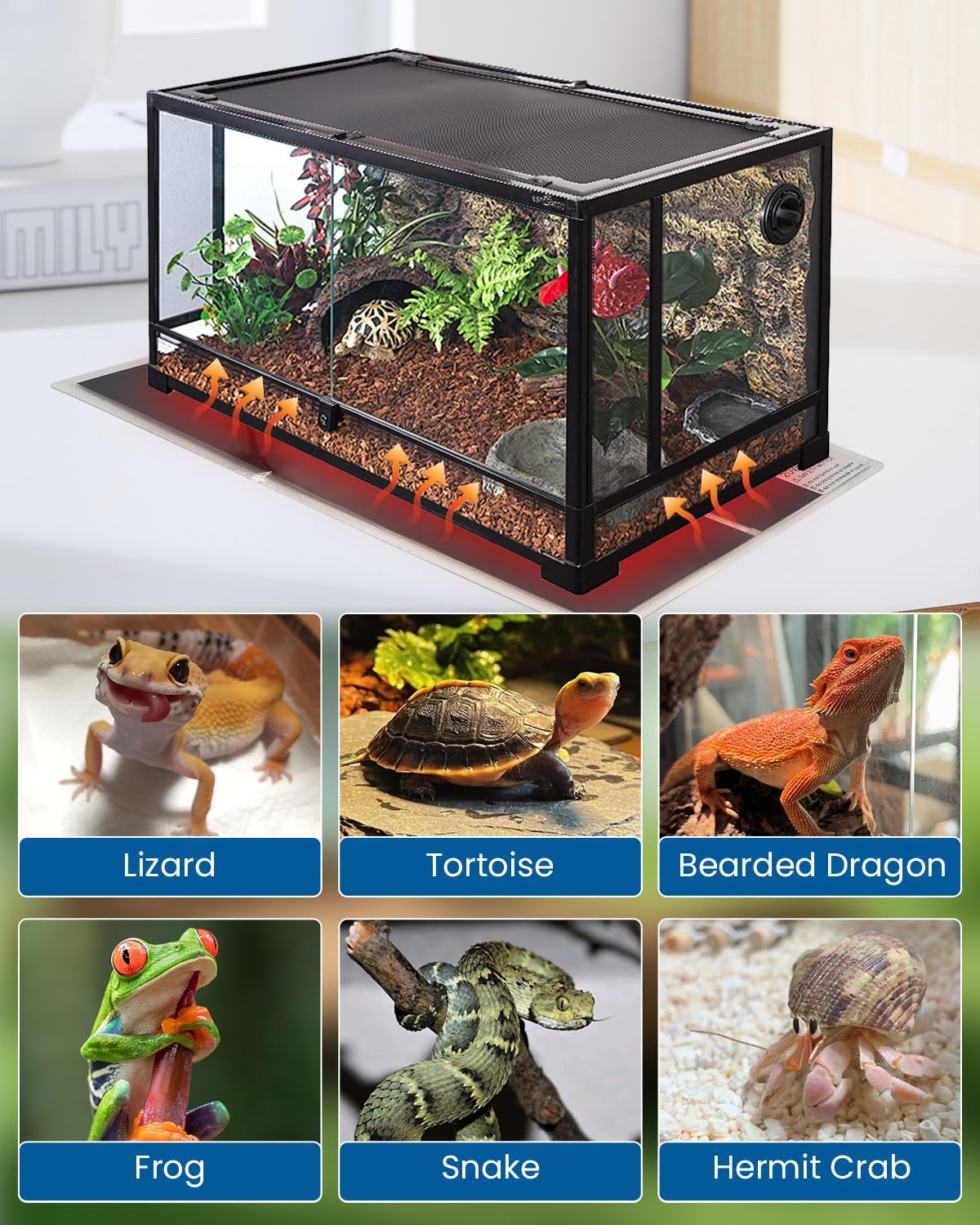 MQ 5W under tank heater mat for small reptile enclosures