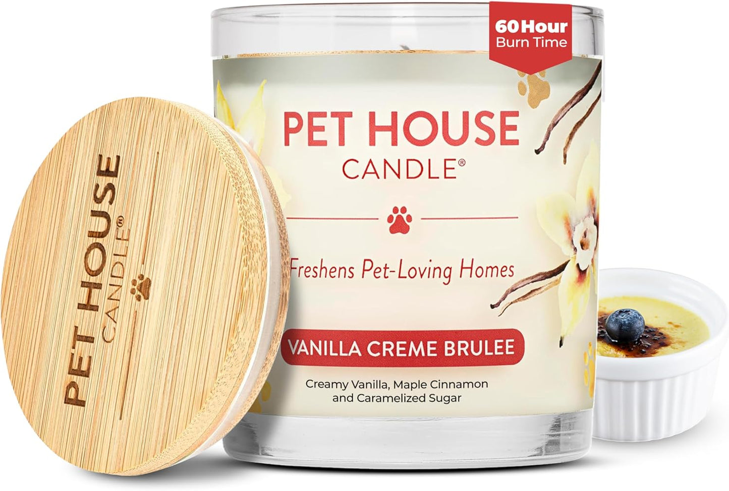 One Fur All Pet House Vanilla Candle Plant-Based/Soy - Clean Burning Scented, Long Lasting Pet Odor Candle for Home - Fresh Citrus - Image 12
