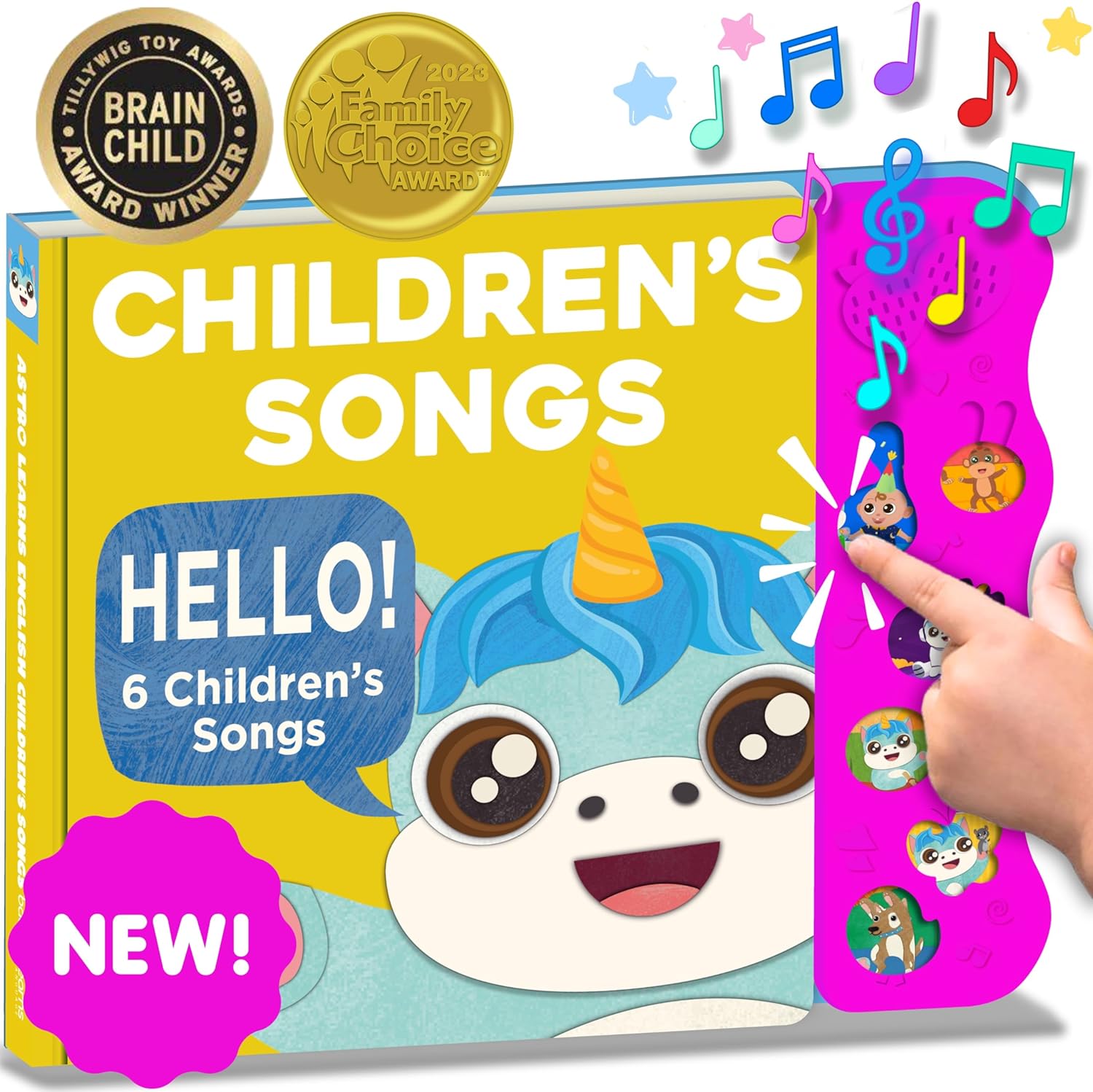 Astro Learns English children songs interactive sound book front view