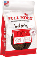 Dog enjoying Full Moon natural chicken jerky
