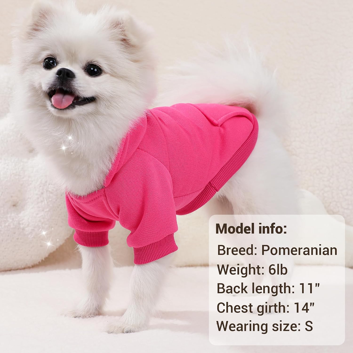 Elastic ribbed leg openings on Simcapy winter pet pullover clothing