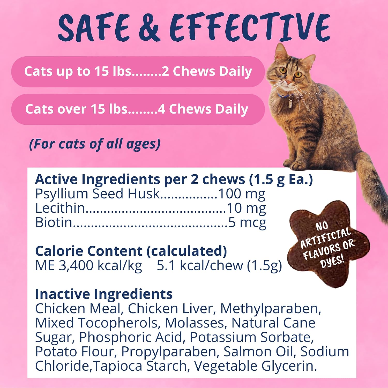 Premium Under The Weather cat hairball support product size and daily dosage guidelines