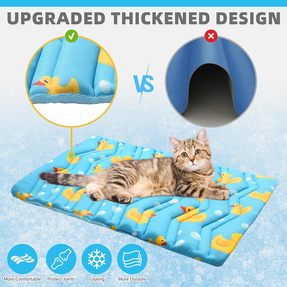 KOOLTAIL washable pet cooling mat flat on a living room floor
