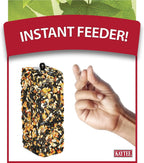 Back of Kaytee bird seed bar packaging showing ingredients