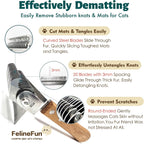 FelineFun dual sided pet grooming tool package contents displayed on a clean background