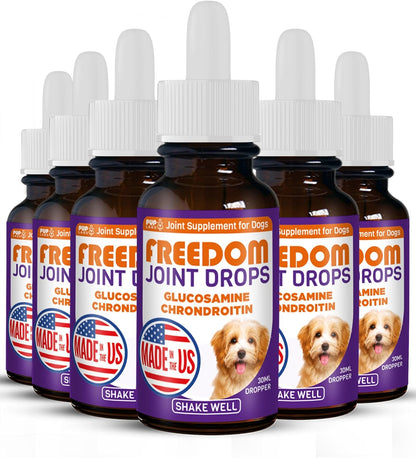 Freedom Joint Drops for Dogs with Hyaluronic Acid, MSM, Glucosamine, & Chondroitin, All Natural Liquid Joint Supplement for Dogs for Pain Relief, Mobility and Hip Support, 30 ml Dropper - Image 11