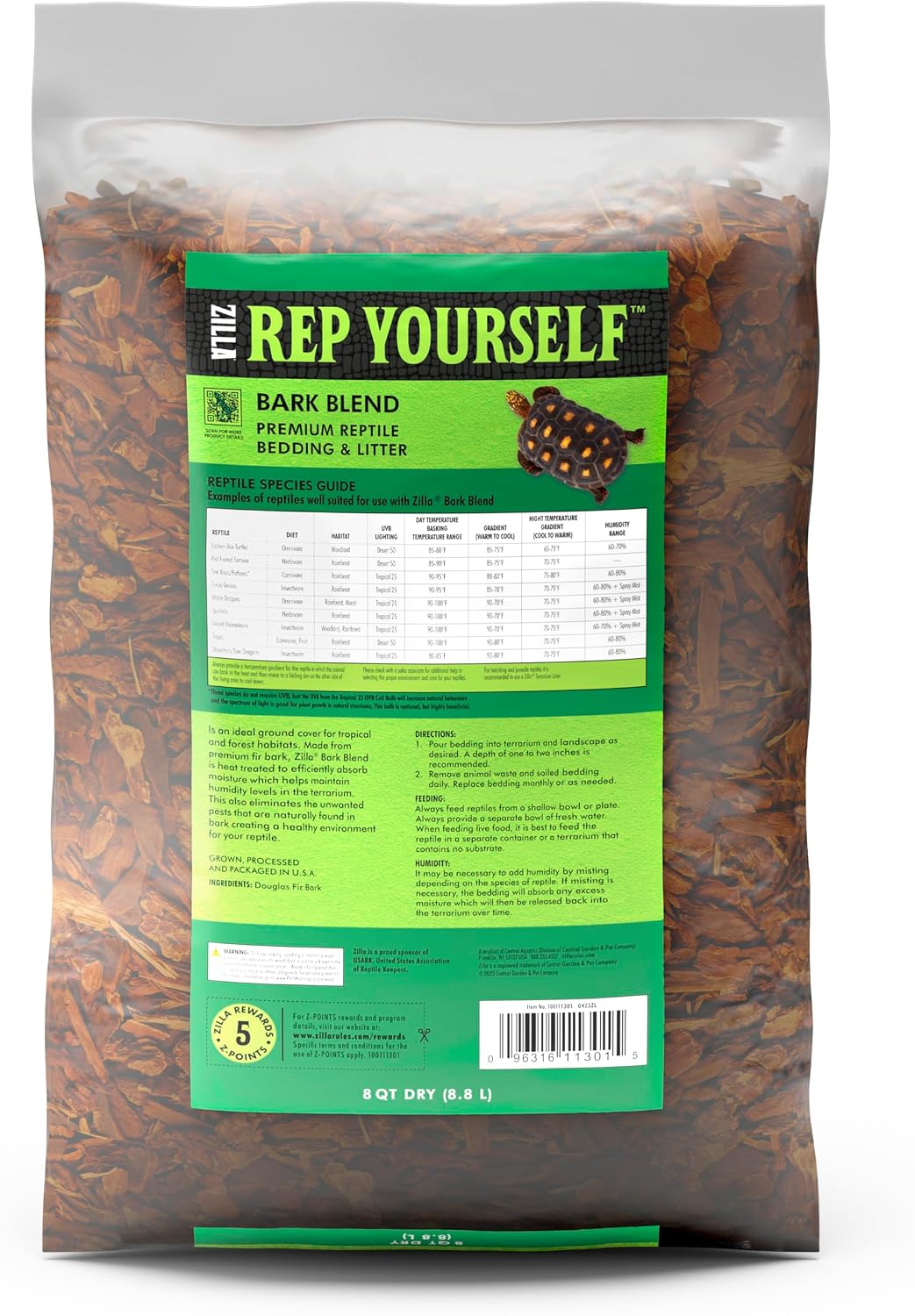 Zilla premium oven dried fir bark substrate close up