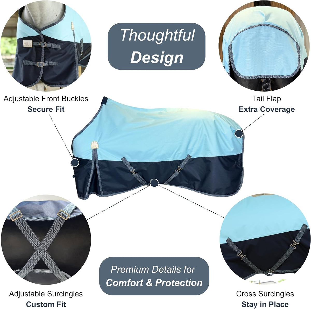 Interior lining and 200g polyfill construction detail