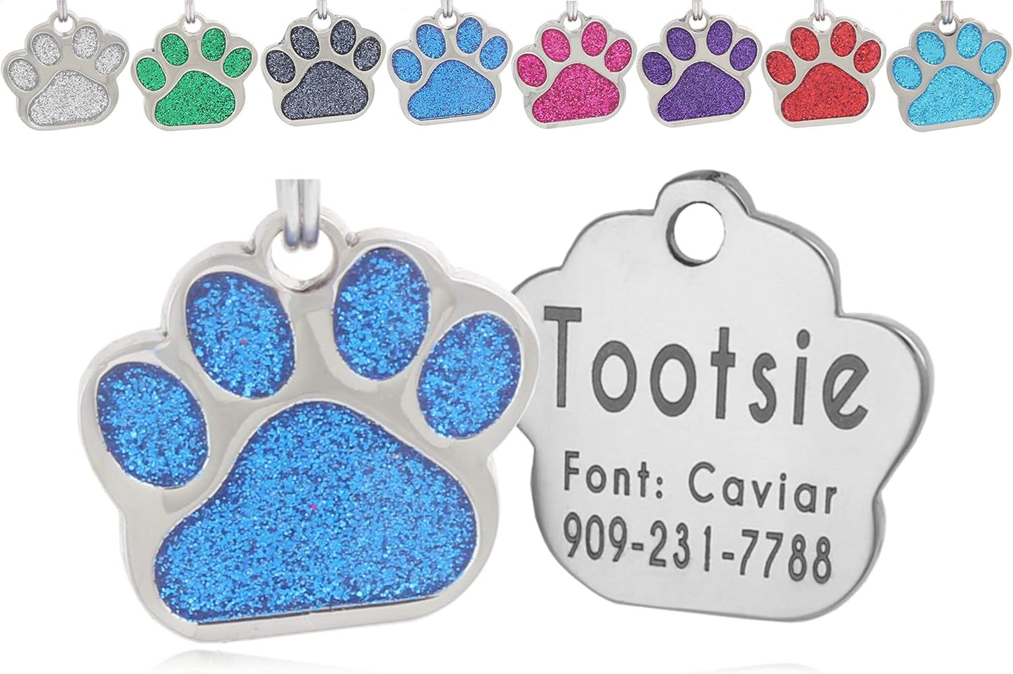 Io Tags customized stainless steel pet tags in multiple vibrant colors
