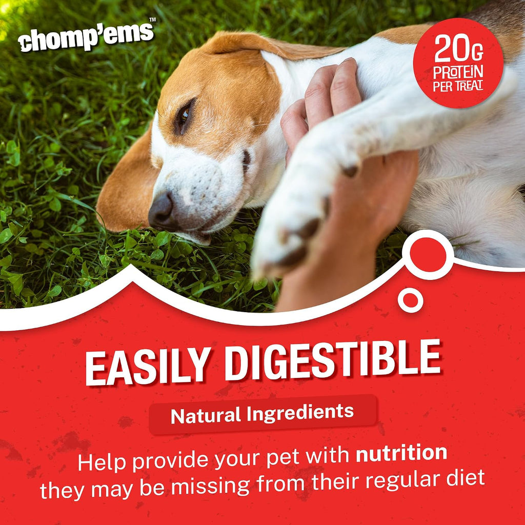 Chomp'ems 12 Ounce bag of natural bacon dog chews