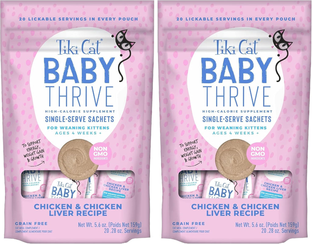 Tiki Cat Baby Thrive, Chicken & Chicken Liver Mousse, 5.6 oz. Pouch (20 Individual Servings) - Image 10