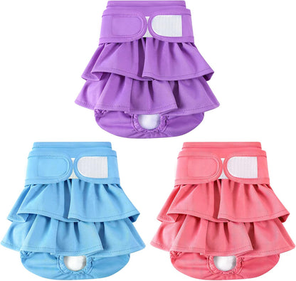 Washable Dog Diapers Female 3 Pack Reusable Highly Absorbent Doggie Diaper, Flexible Doggy Diaper Female Durable Leak-Proof Diapers for Dog Period Heat Incontinence Potty Training, XS - Image 10