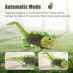 Migipaws interactive flapping lizard cat toy being hung up for chasing play