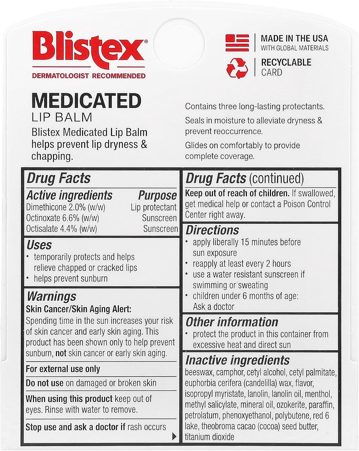 Blistex Medicated Lip Balm, SPF 15, 1.5 oz - Image 3