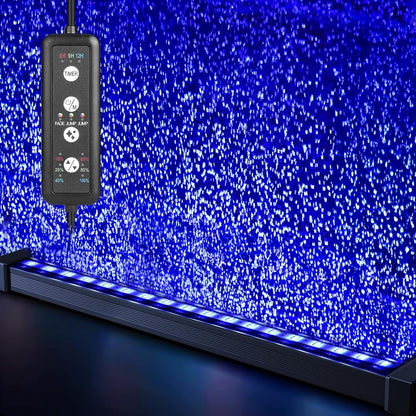 fishkeeper Submersible Fish Tank Light with Air Bubble Hole Color & Brightness & Timers Adjustable IP68 Waterproof Aquarium Bubble Light for Fish Tank Accessories Bubbler Wall (9W, Pump Not Included) - Image 12