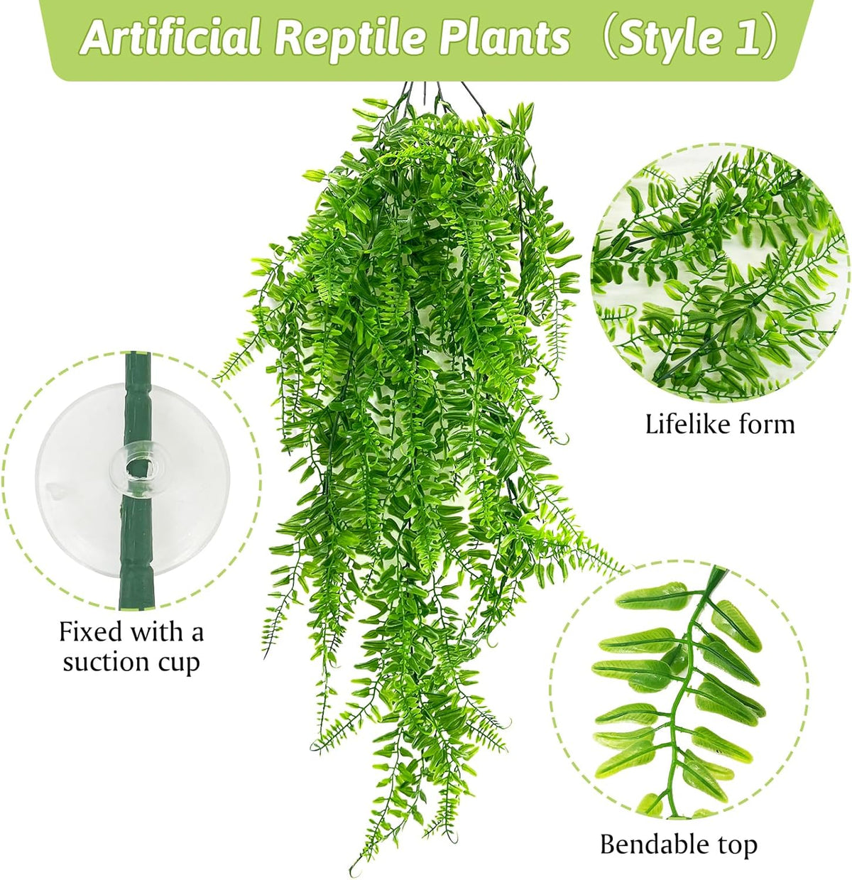 Hamiledyi terrarium plants with suction cups for glass tanks