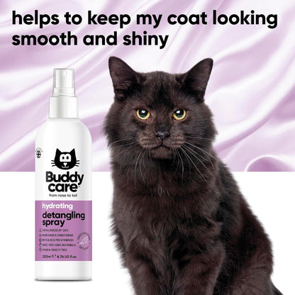 Buddycare rinse-free cat grooming spray for matted fur